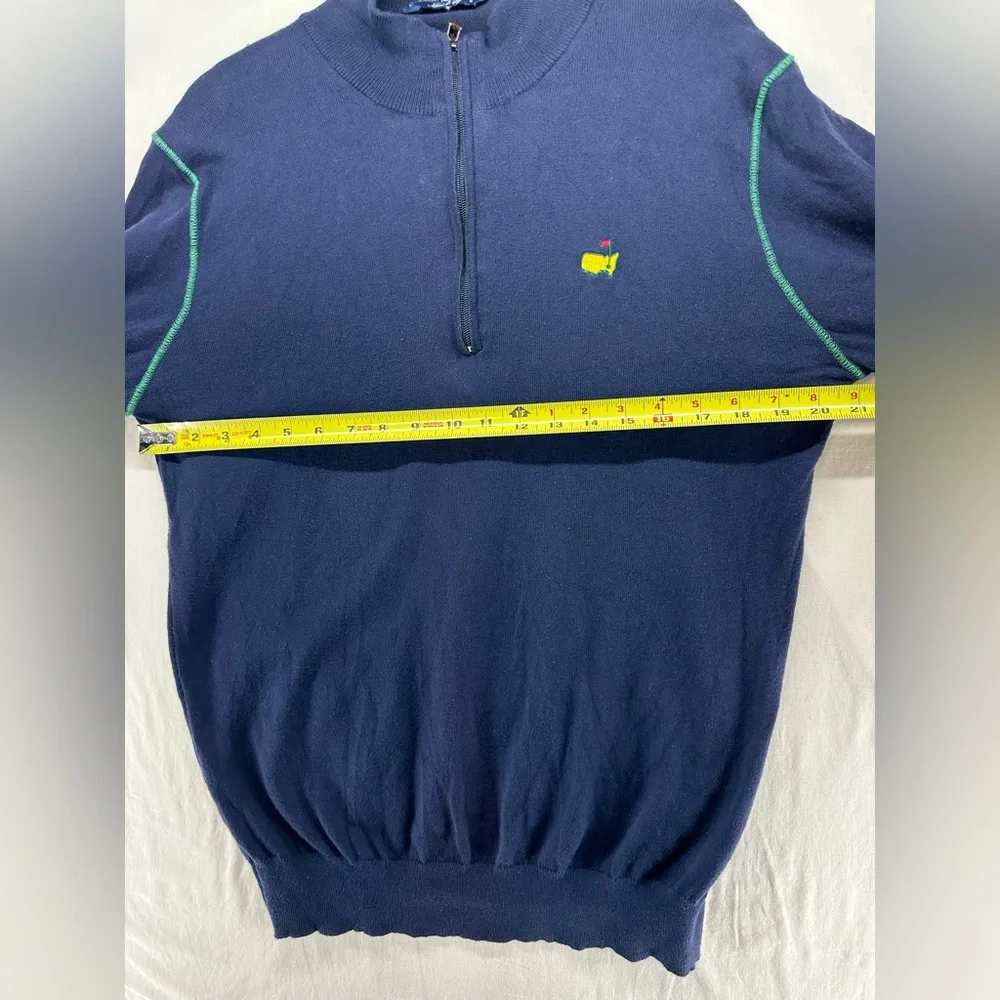 Clubhouse Collection‎ Masters 1/4 Zip Sweater Cashmere Blend Navy Mens Size M